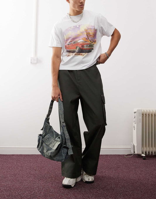 Wide Leg Utility Trousers