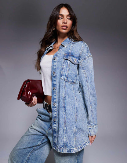 Girvana Oversized Denim Overshirt