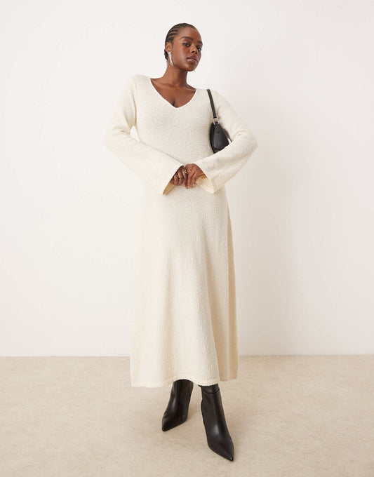 Curve Boucle Knit Midaxi Dress