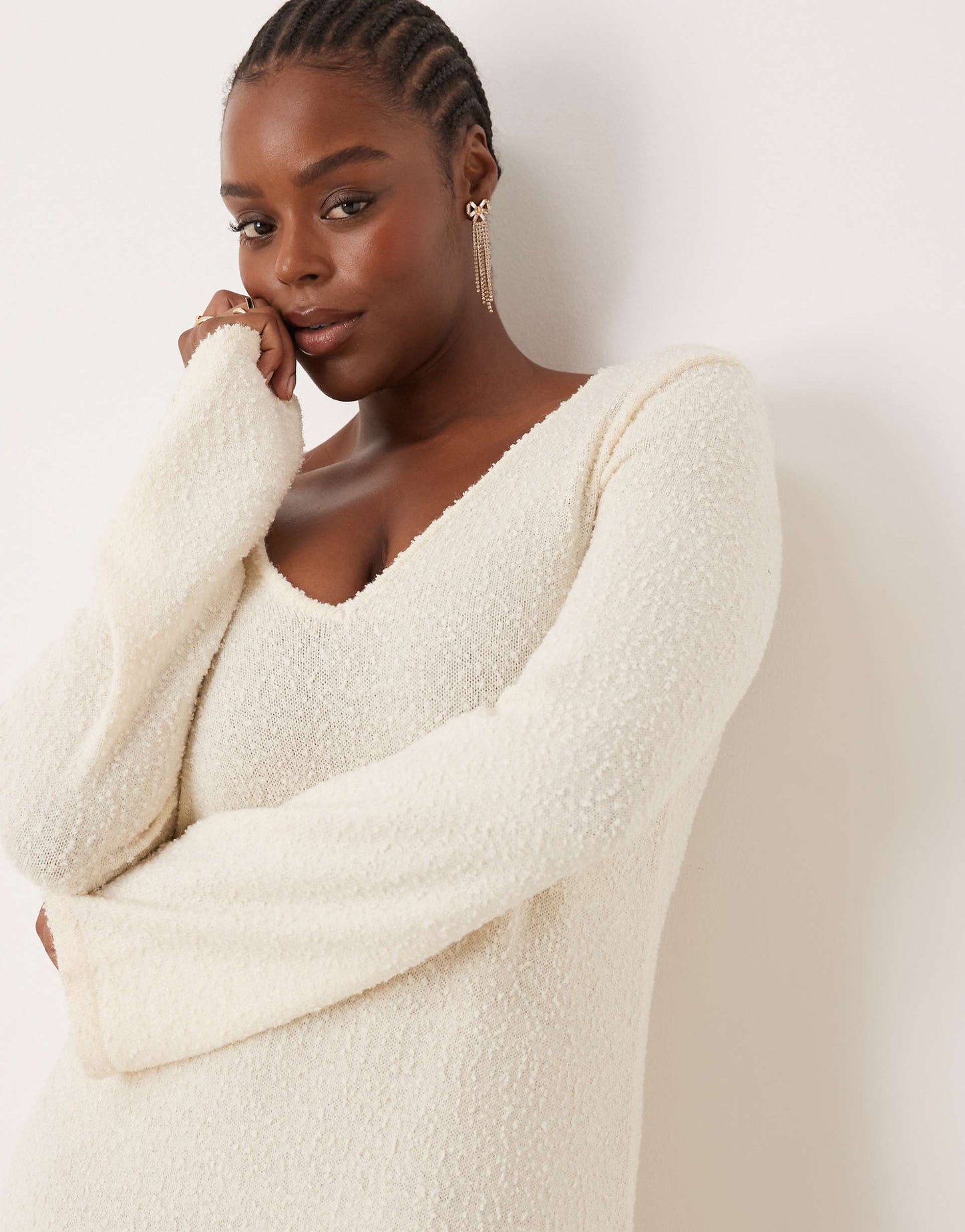 Curve Boucle Knit Midaxi Dress