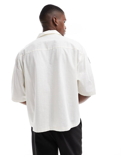 Oversized Boxy Shirt With Sporty Taping