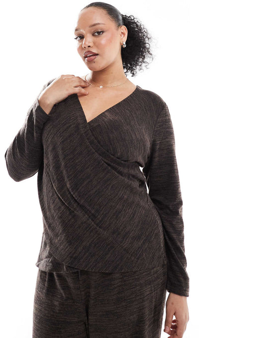 Curve Cross Front Jersey Top Co-Ord