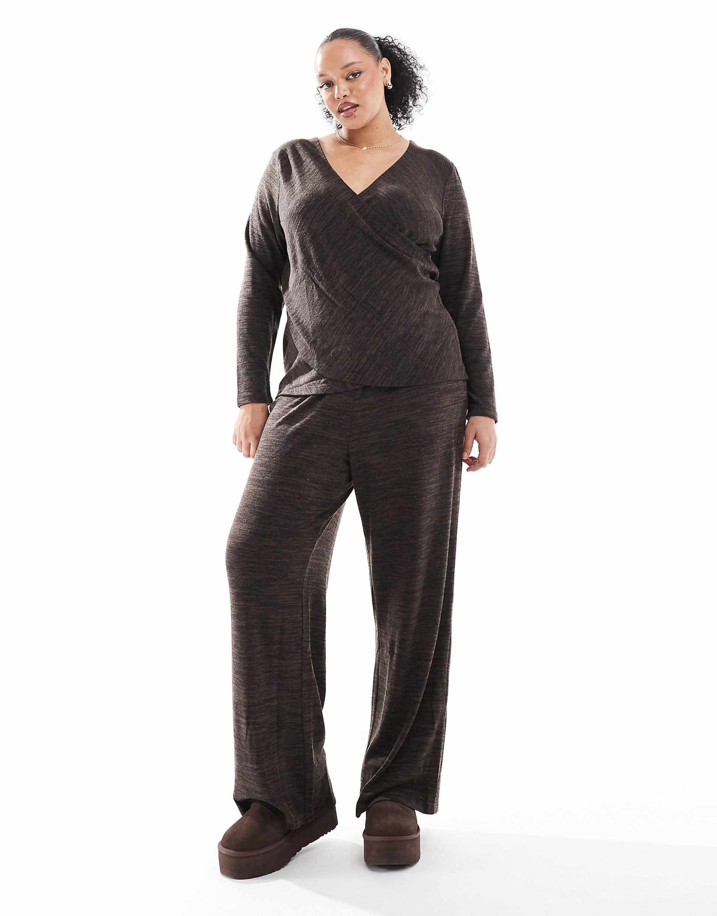 Curve Wide Leg Jersey Trouser Co-Ord
