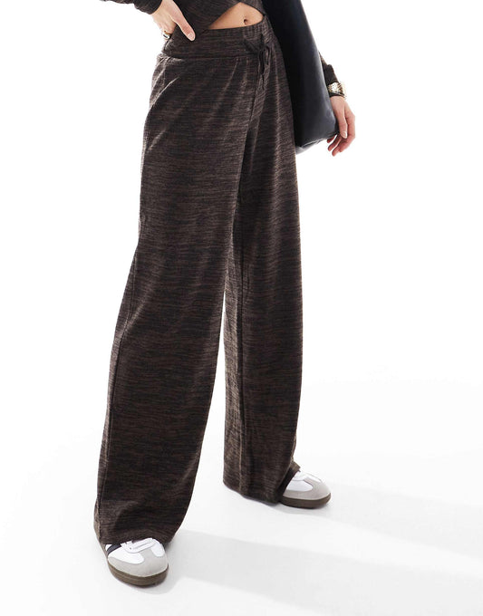 Petite Wide Leg Jersey Trouser Co-Ord