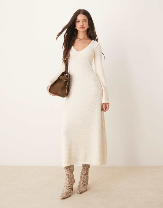 Boucle Knit Midaxi Dress