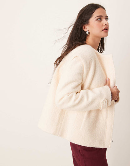 Cropped Boucle Jacket