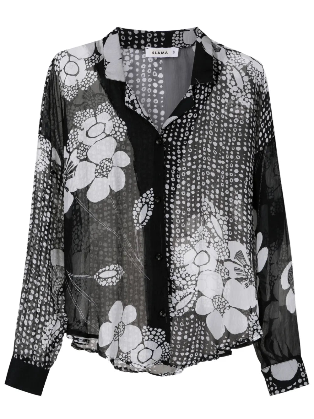 Floral-Print Silk Shirt