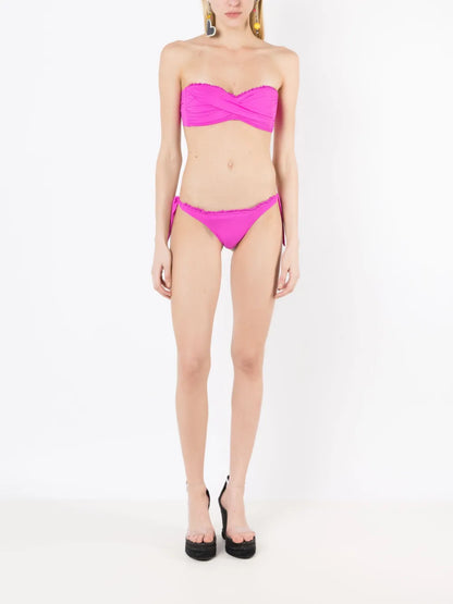 Beaded-Trim Bandeau Bikini