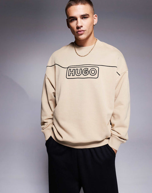 Noideryos Loose Fit Sweatshirt With Line Logo