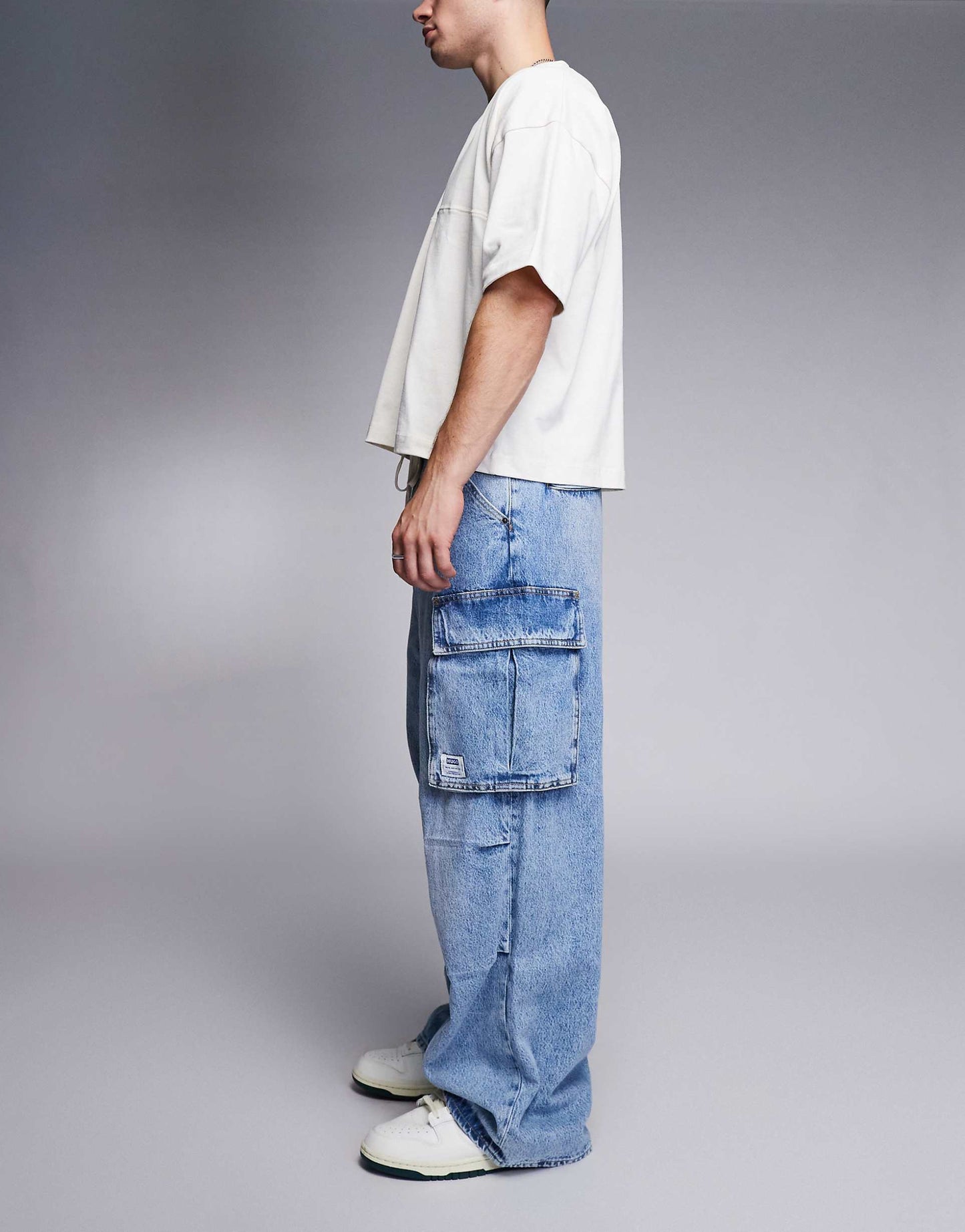 Enora Loose Fit Carpenter Jean With Drawstring Waist