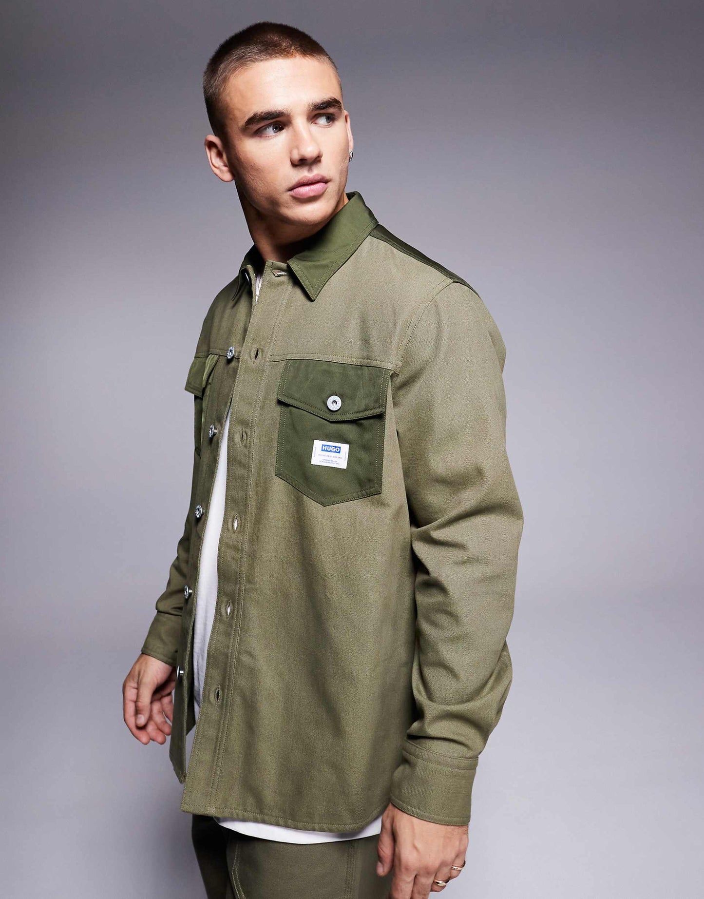 Ebrido Co-Ord Contrast Pocket Overshirt