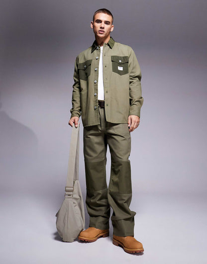 Ebrido Co-Ord Contrast Pocket Overshirt