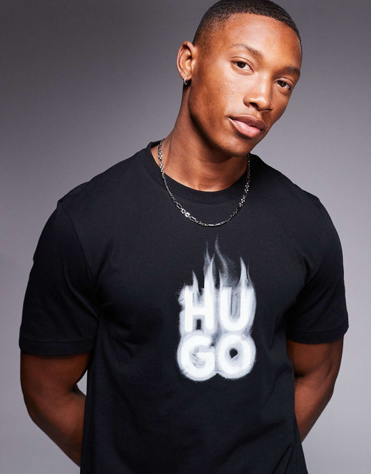 Delayer Chest Print T-Shirt With Smoked Stacked Logo