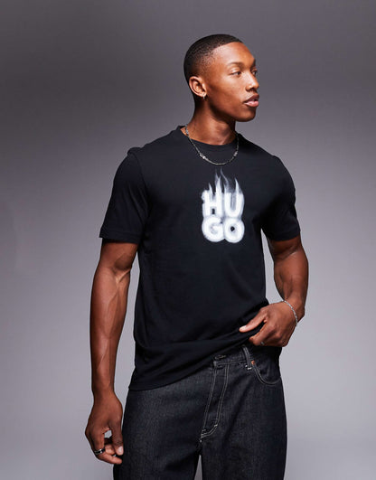 Delayer Chest Print T-Shirt With Smoked Stacked Logo