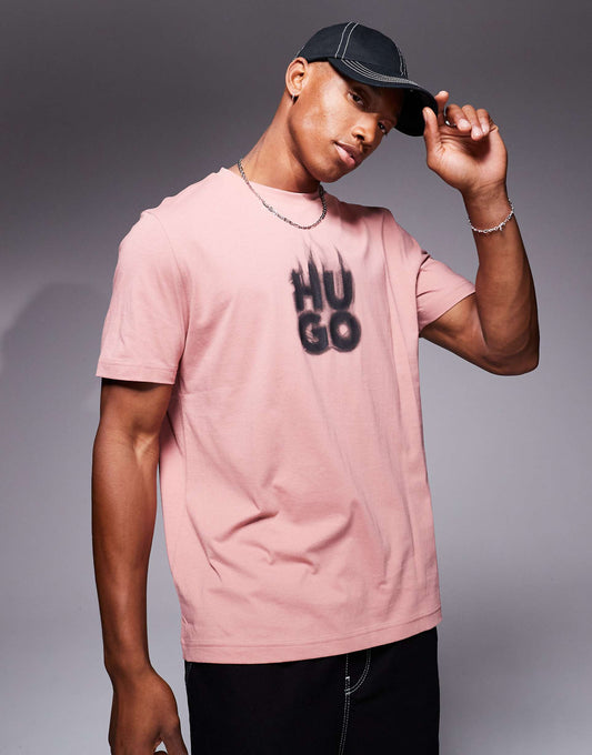 Delayer Chest Print T-Shirt With Smoked Stacked Logo