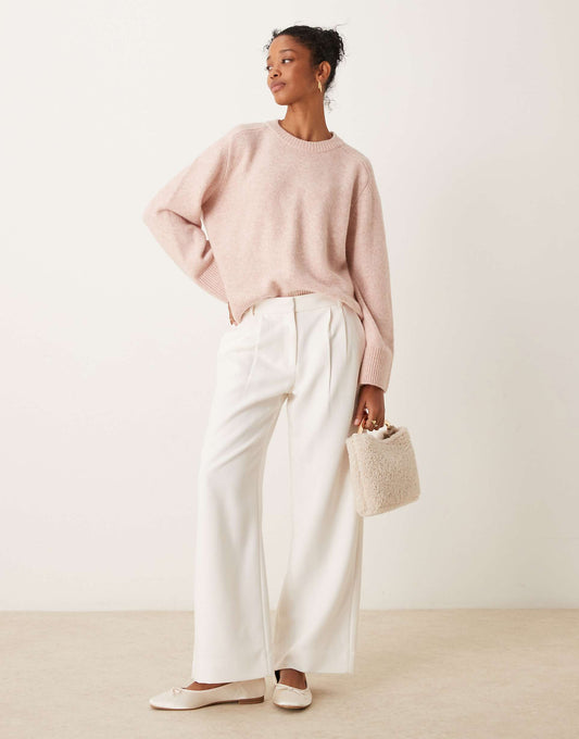 Wide Leg Tailored Trousers