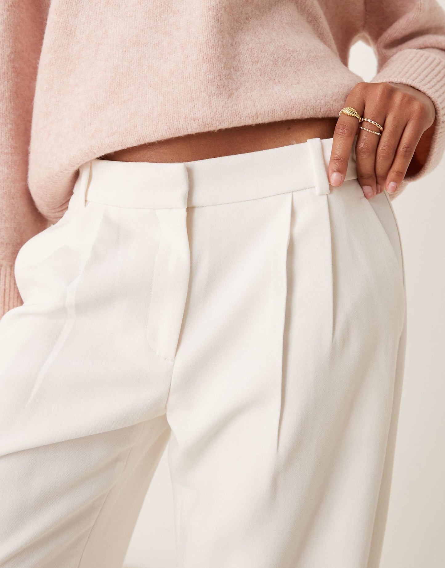 Wide Leg Tailored Trousers