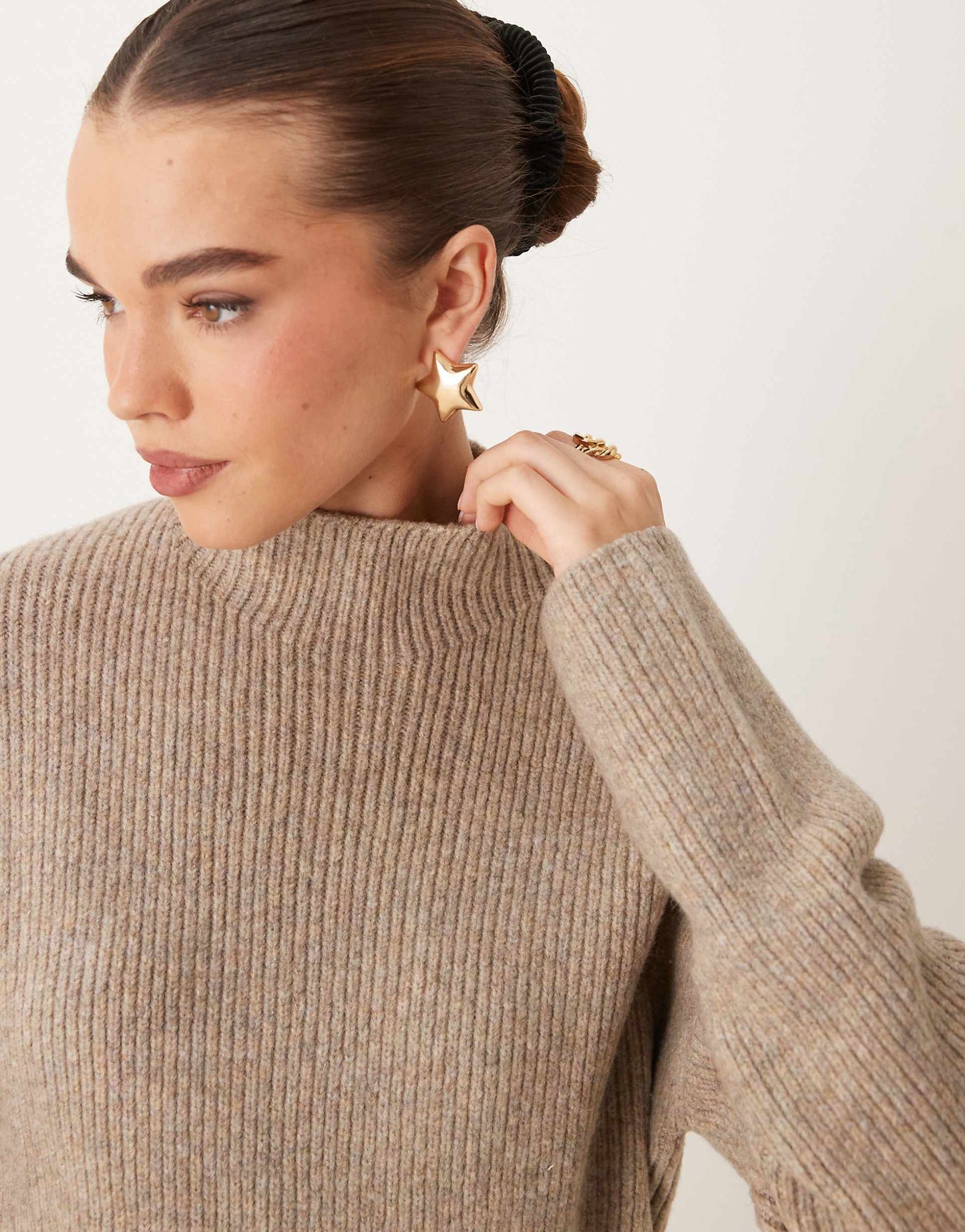 Roll Neck Knitted Dress