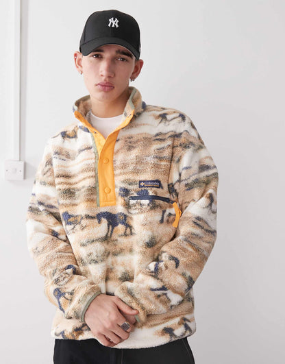 Helvetia Ii Printed Half Snap Fleece