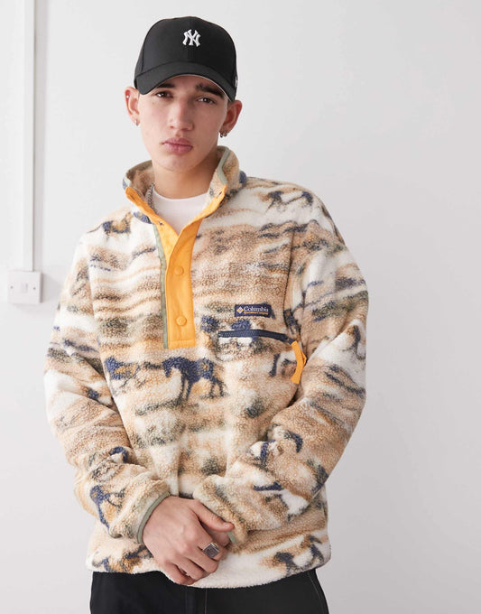 Helvetia Ii Printed Half Snap Fleece