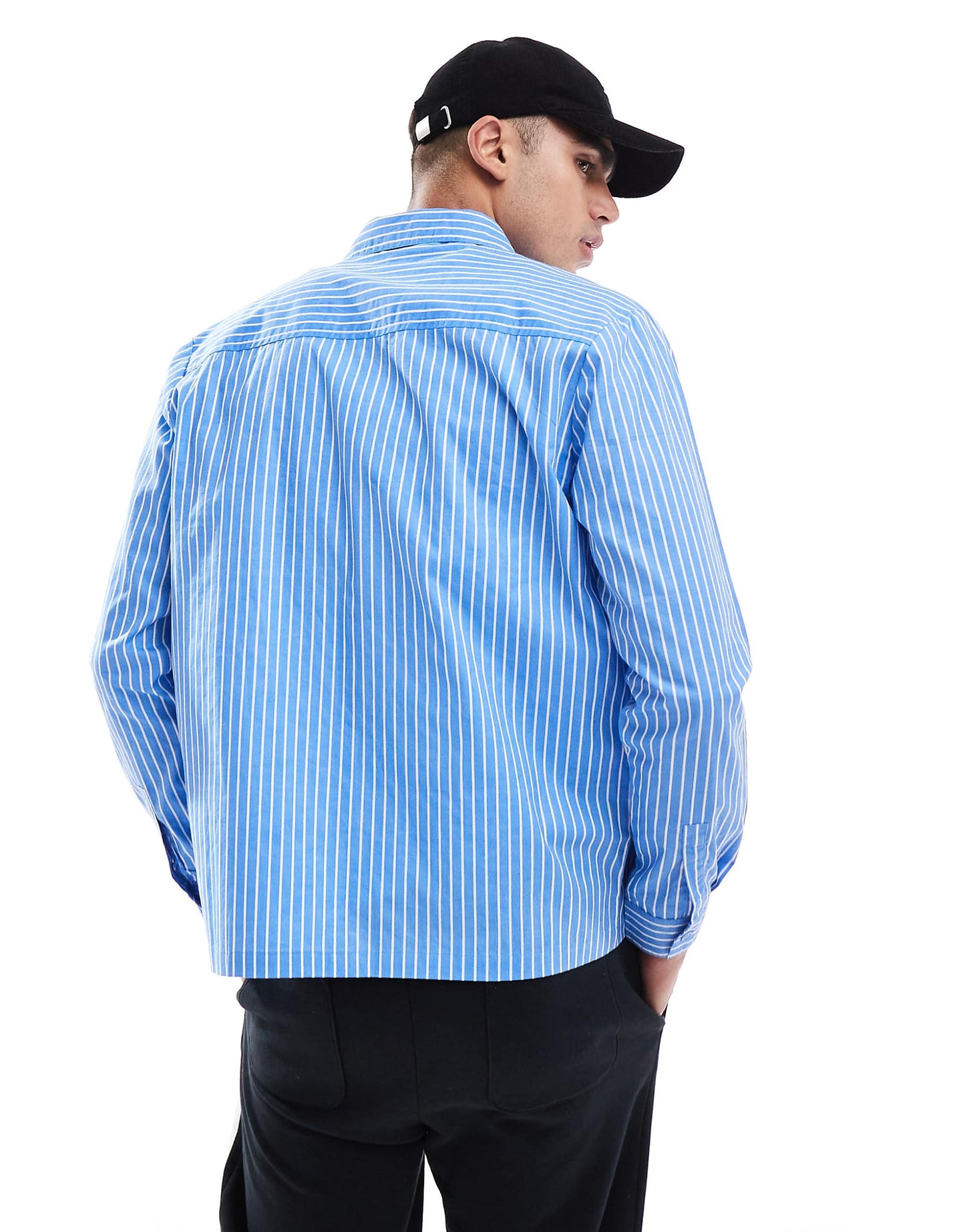 Striped Poplin Patch Pocket Shirt