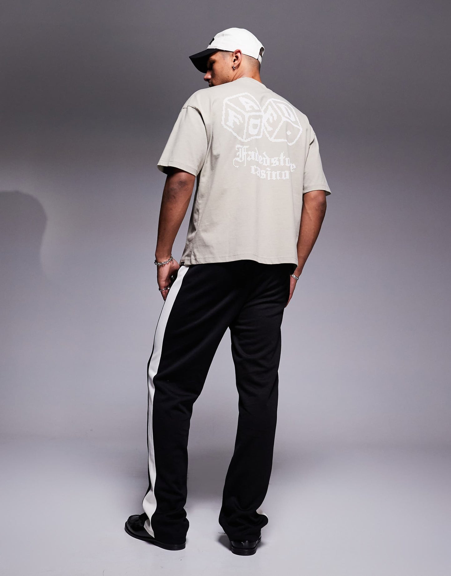 Wide Leg Contrast Side Stripe Joggers