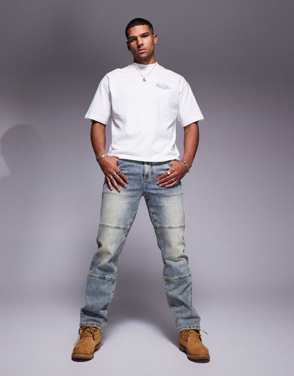 Contrast Script Logo Back Print T-Shirt