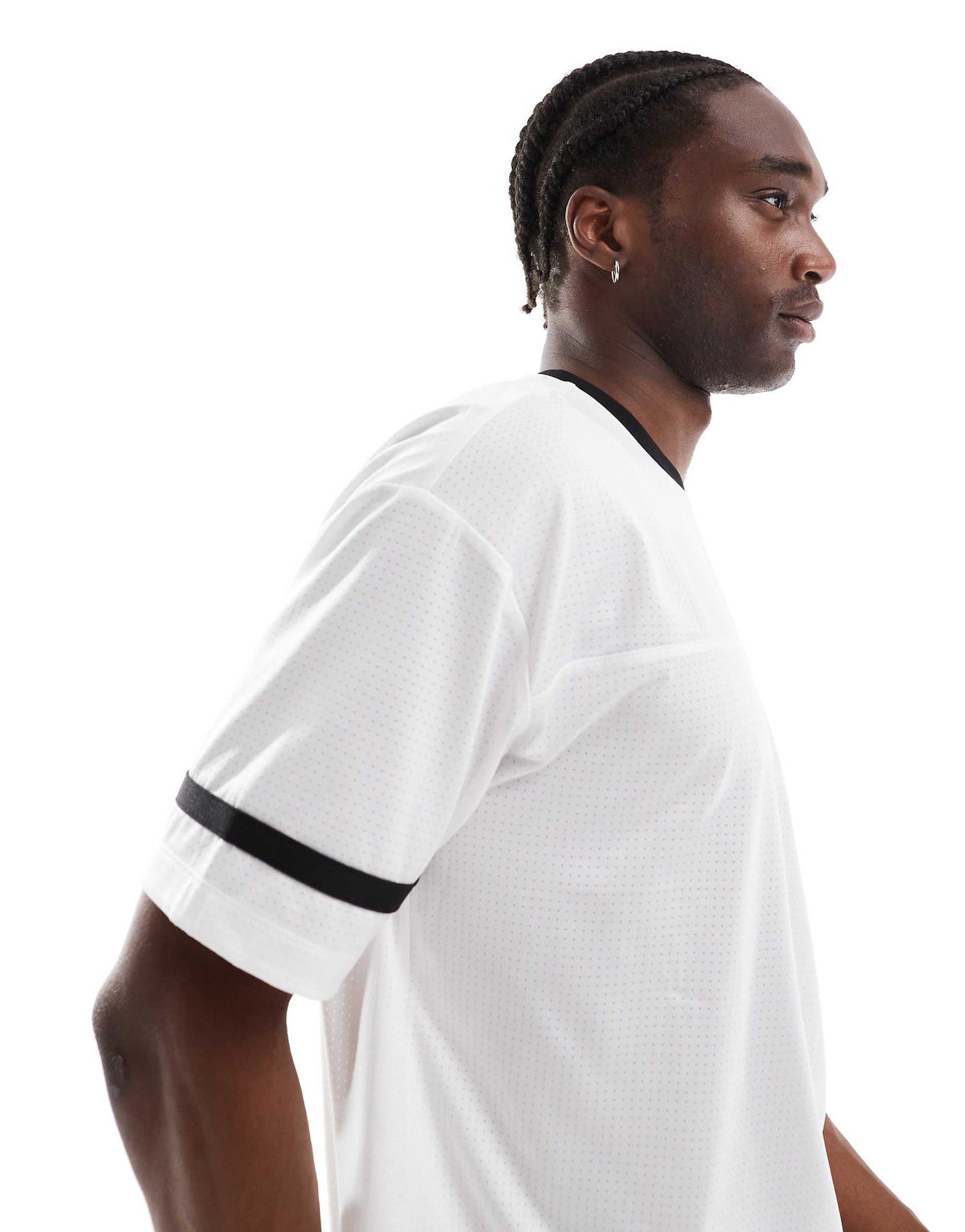 Oversized Boxy Ringer T-Shirt With Sports Feel