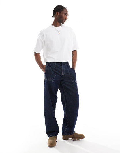 Heavyweight Oversized Cropped T-Shirt With Dropped Shoulder