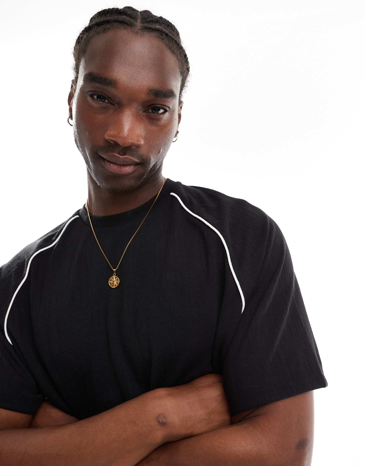 Oversized Boxy T-Shirt With Sport Piping