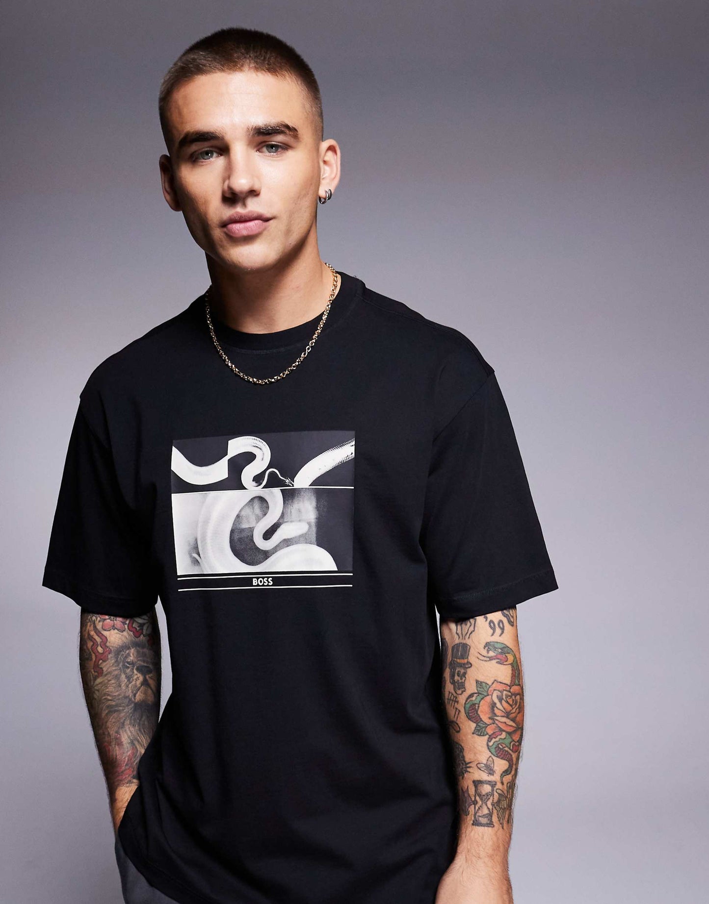 Te_Barragan X-Ray Snake Logo Print T-Shirt Relaxed Fit