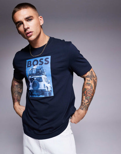 Te_Mextour Packed Jeep Logo Print T-Shirt Regular Fit