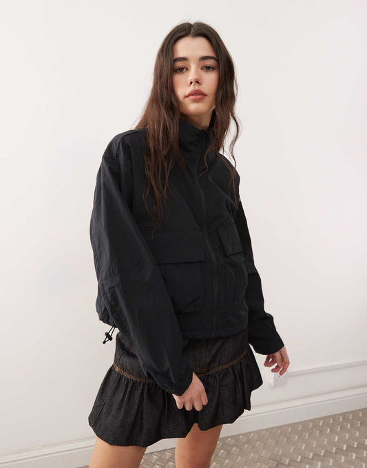 Paracutie Cropped Cargo Windbreaker
