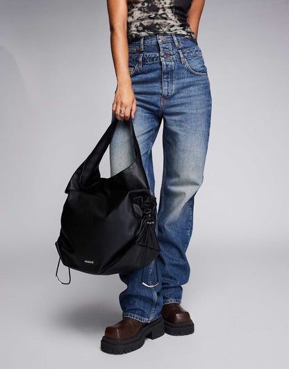 Ilene Large Shoulder Bag With Adjustable Drawstrings