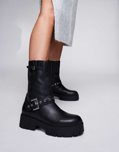 Kris Chunky Biker Boot