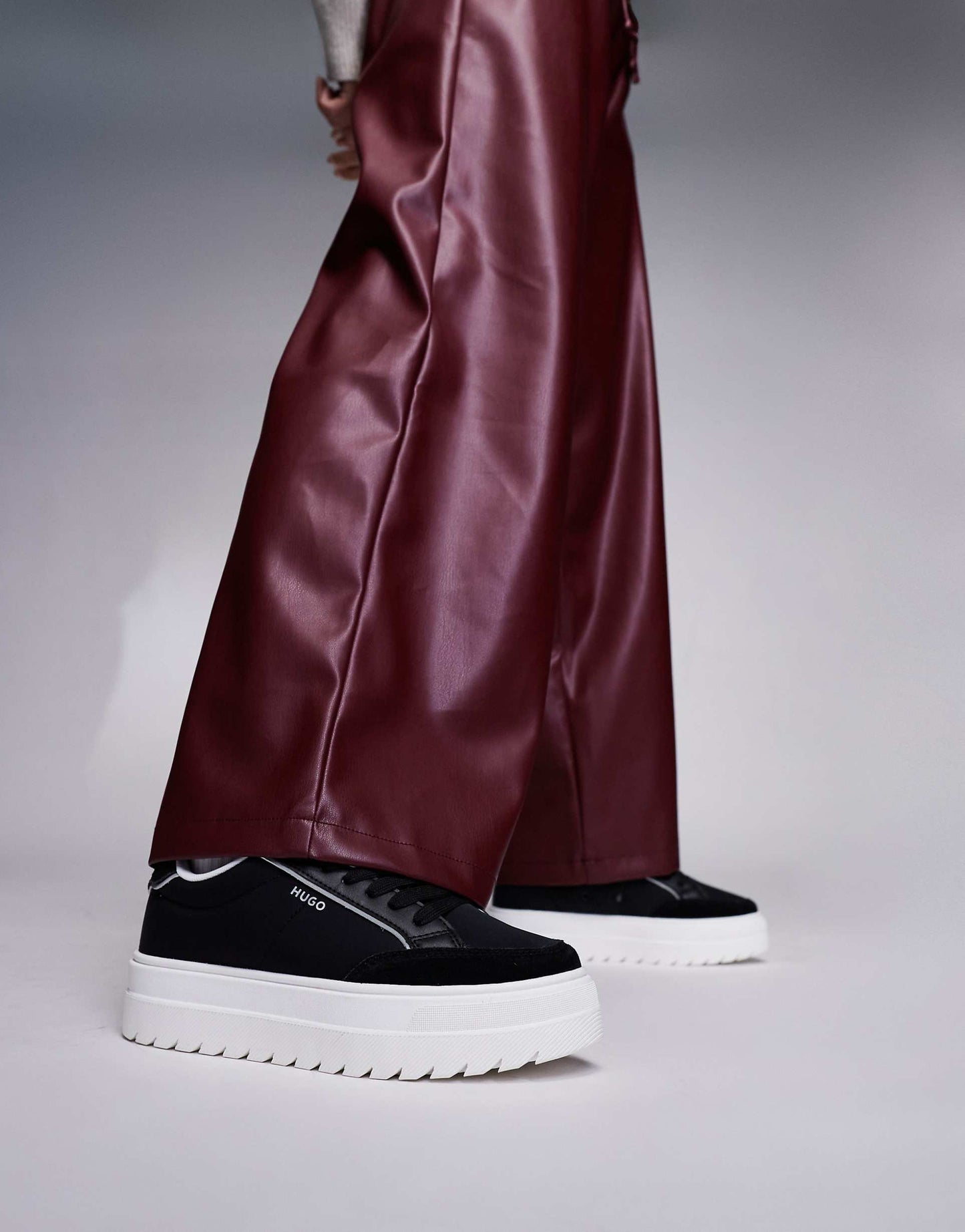 Lyssa Nylon Detail Platform Trainer