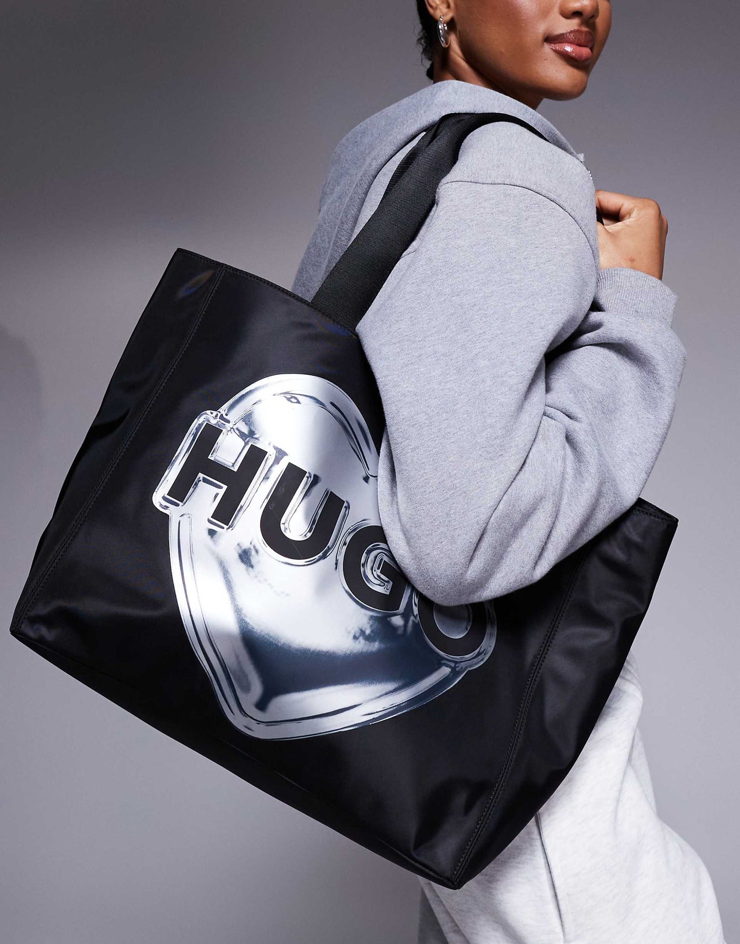 Becky Large Tote Bag With Heart Print