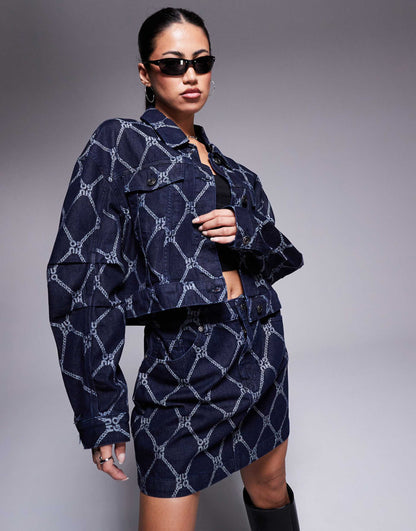 Gisolia Co-Ord Printed Denim Jacket