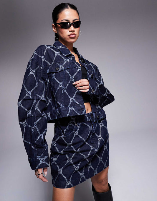 Gisolia Co-Ord Printed Denim Jacket