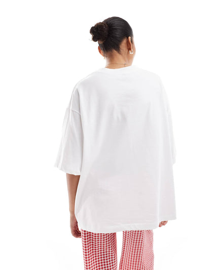 Oversized T-Shirt With Pasta Graphic