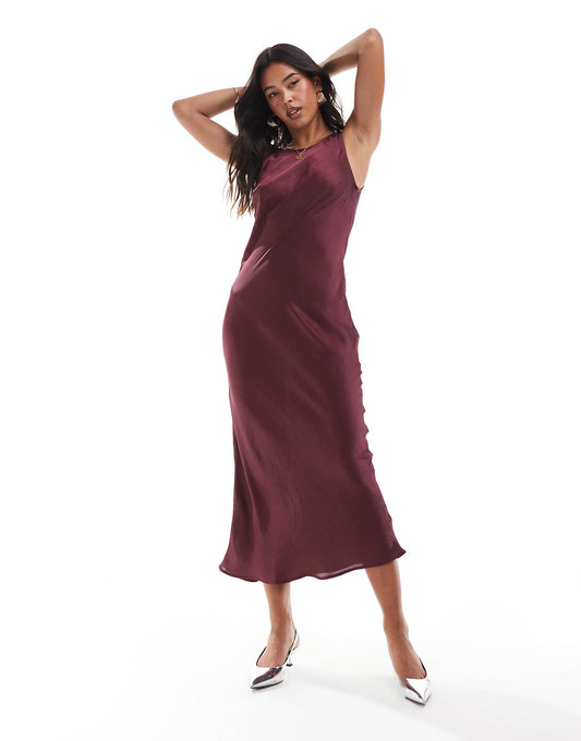 Satin Midi Dress
