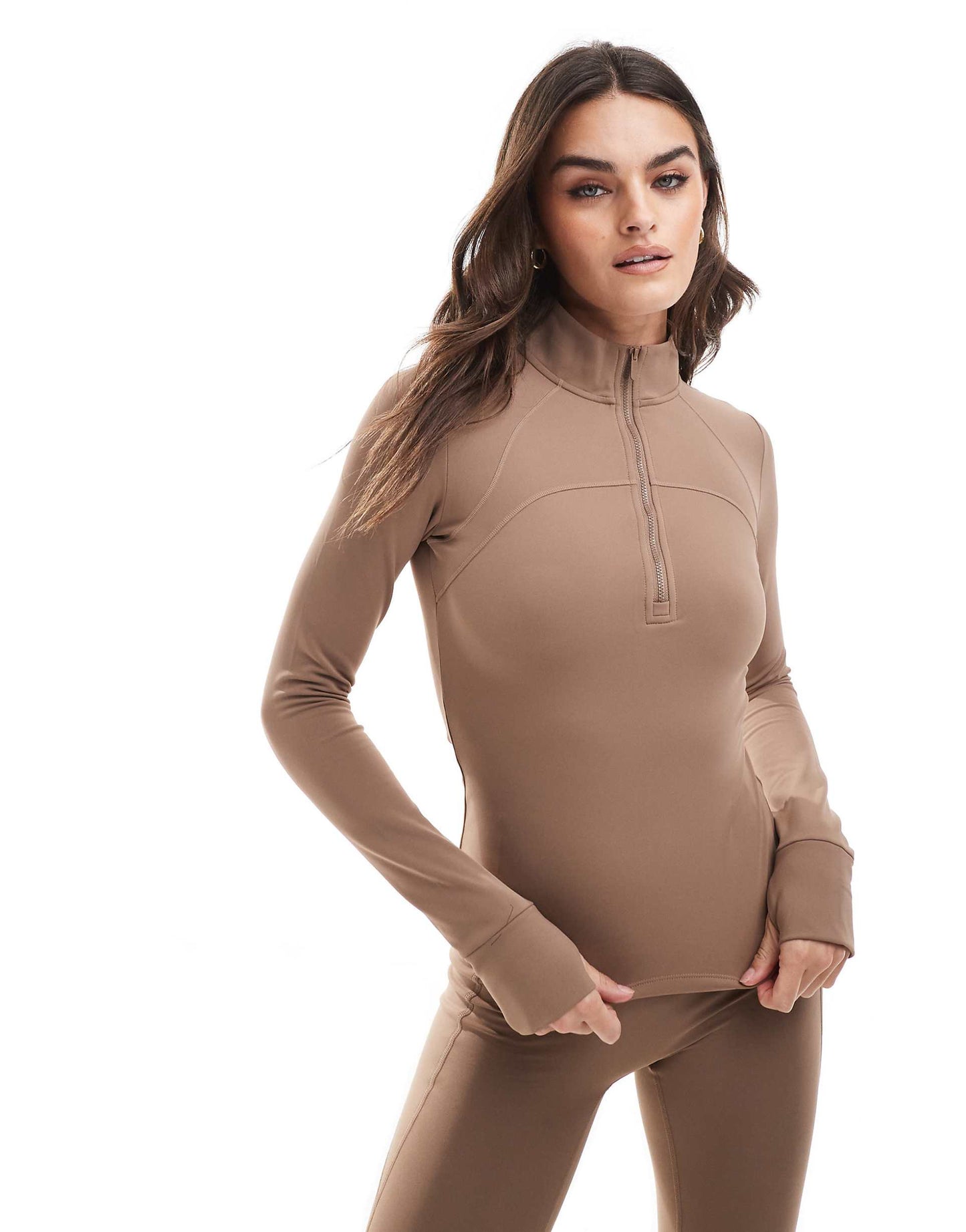 Half Zip Long Sleeve Top