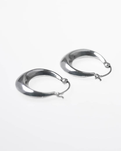 Sterling Silver Flat Edge Hoop