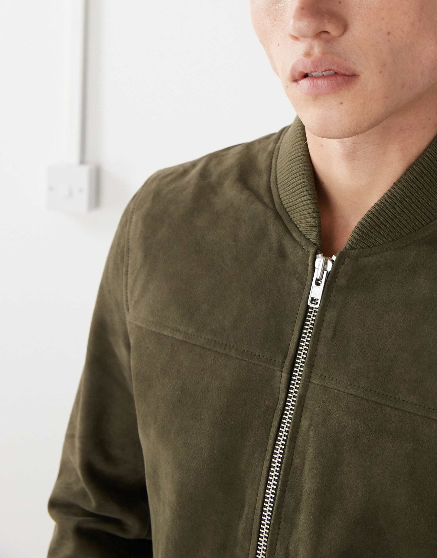 Goat Suede Bomber Jacket