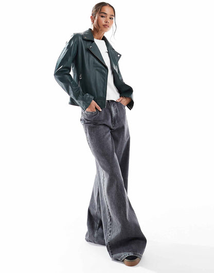 Real Leather Biker Jacket