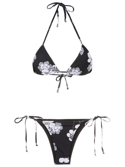 Floral-Print Triangle Bikini