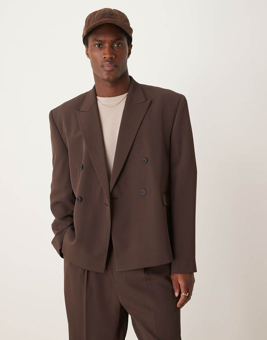 Boxy Cropped Suit Jacket