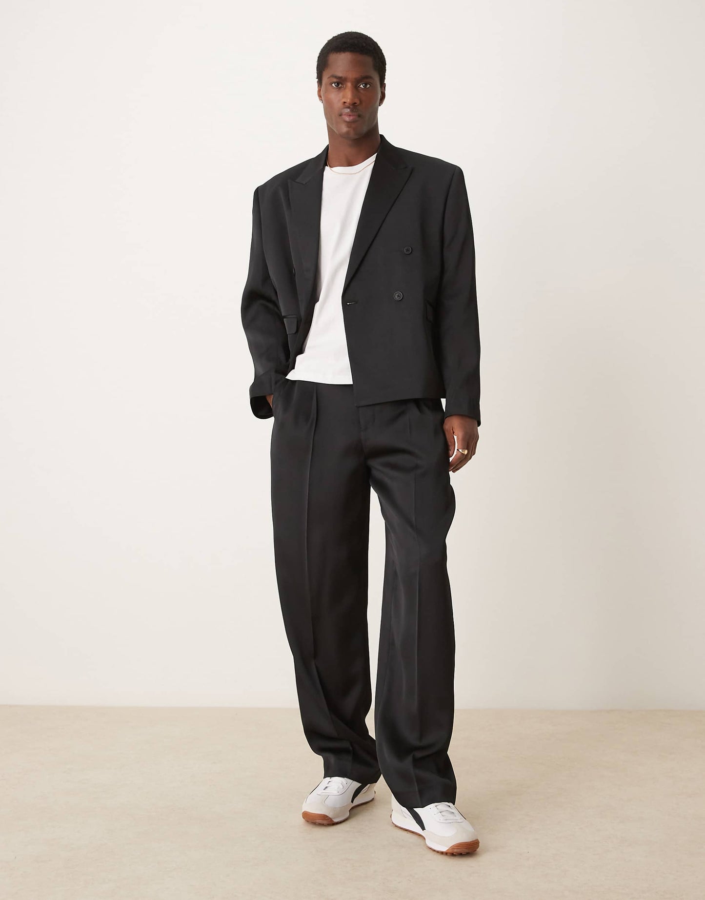 Boxy Cropped Suit Jacket