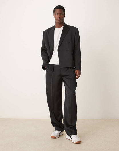 Boxy Cropped Suit Jacket