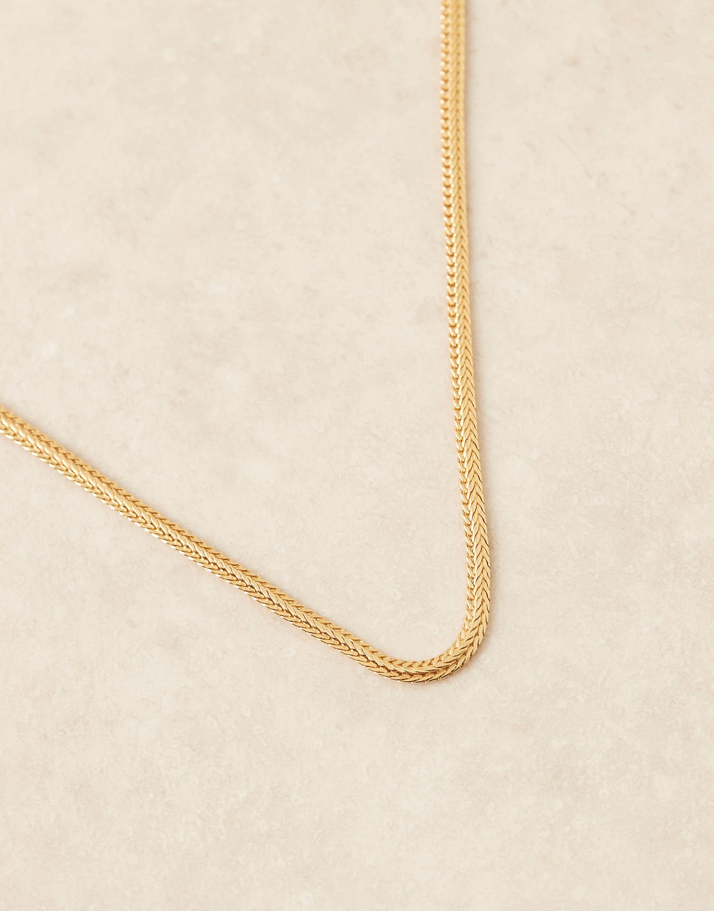 Z Gold Plated Chunky Weave Chain Necklace